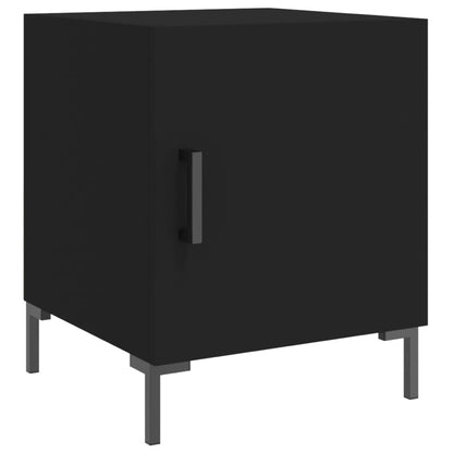 Mesitas De Noche 2 Uds Madera De Ingeniería Negro 40x40x50 Cm_1
