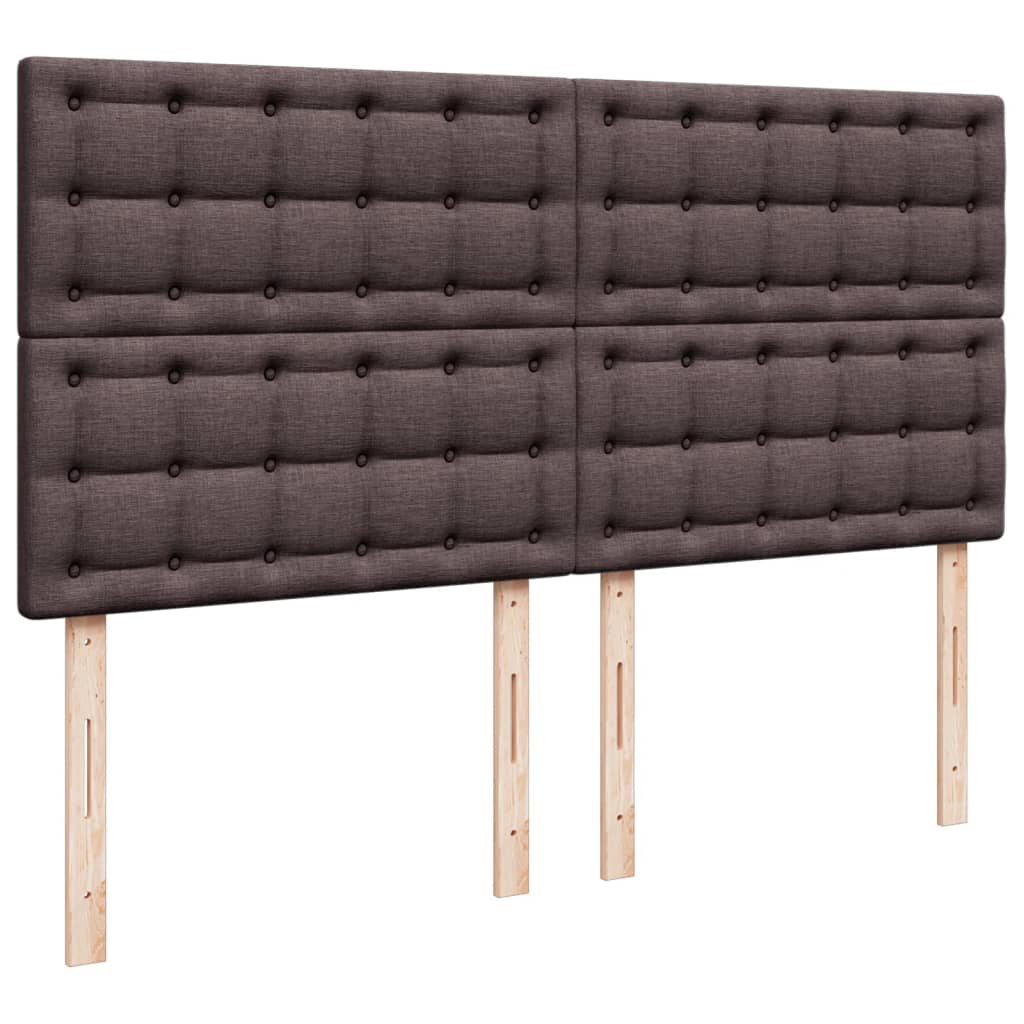 Cama Box Spring Con Colchón Tela Marrón Oscuro 180x200 Cm / Vetonek_5