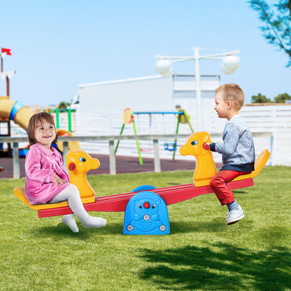 Homcom Balancín Para Niños Sube Y Baja Con Respaldo Carga 20kg Por Asiento Forma_1