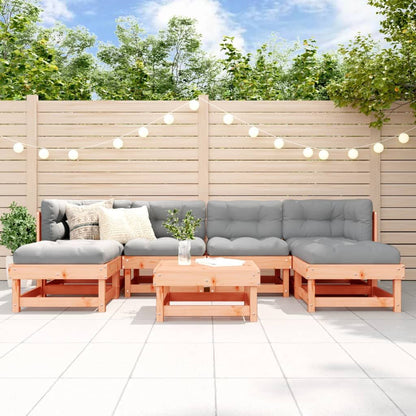 Vidaxl Juego De Muebles De Jardín 7 Pzas Madera Maciza Abeto Douglas_1