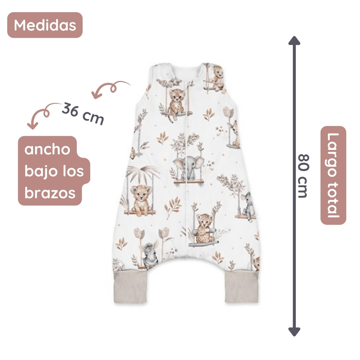 Saco De Dormir Con Patas 12 A 36 Meses Africa World_4