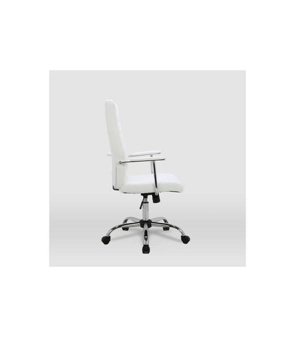 Silla De Oficina Lara Acabado Blanco. Alto: 107/117cm Ancho: 57.5cm Fondo: 60.5cm._2