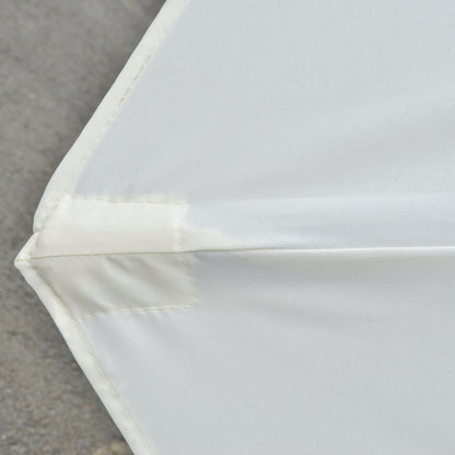 Outsunny Sombrilla Doble De Jardín Con 48 Luces Led Solar 450x265x240 Cm Crema_3