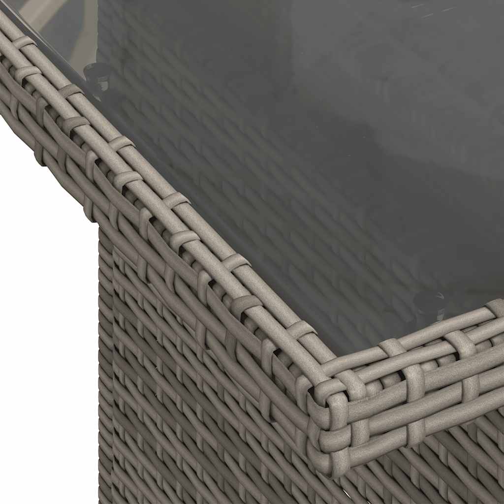 Set De Sofás De Jardín 7 Pzas Con Cojines Ratán Sintético Gris / Vetonek_3
