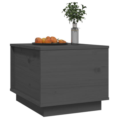 Mesa De Centro De Madera Maciza De Pino Gris 40x50x35 Cm_2