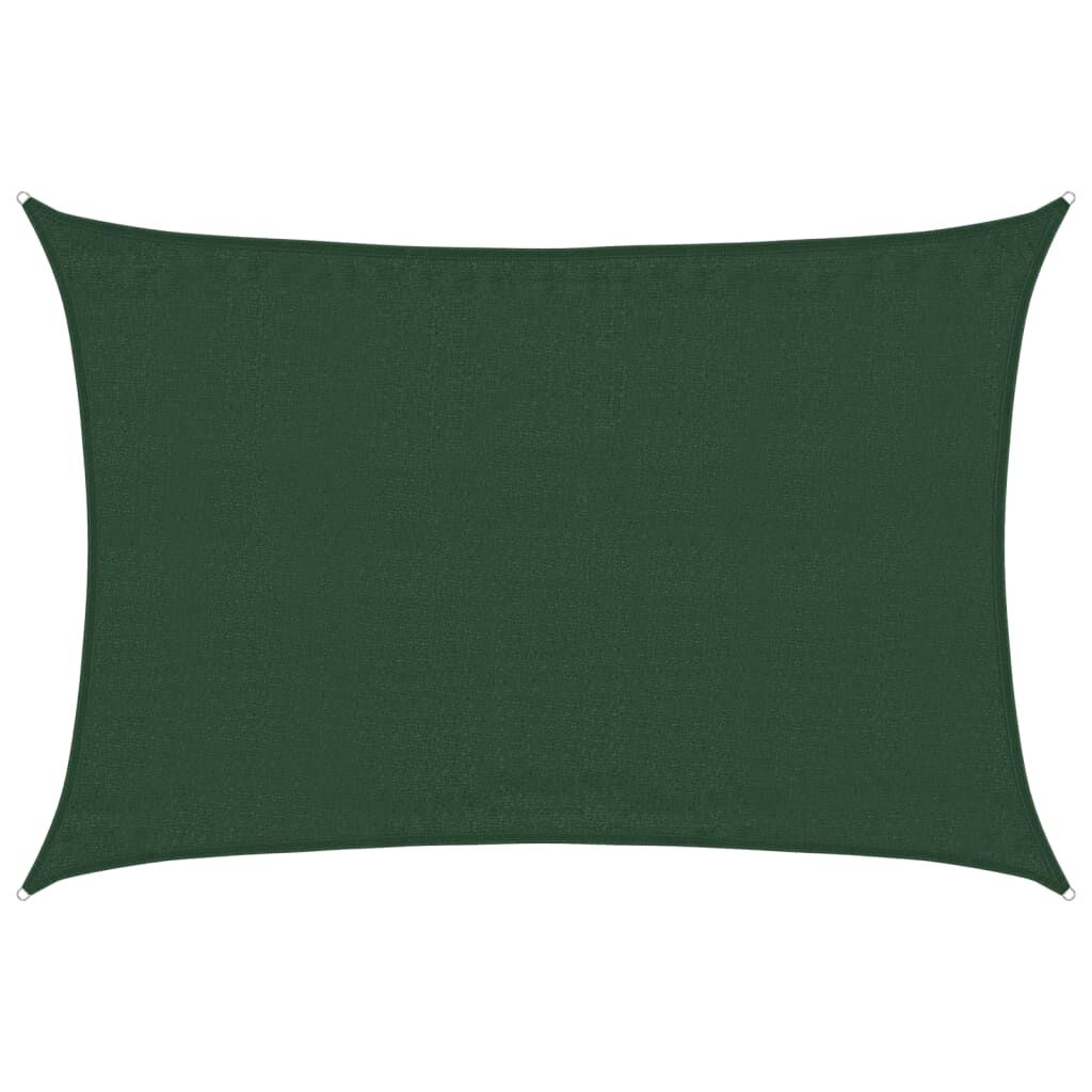 Vidaxl Toldo De Vela Verde Oscuro Hdpe 160 G/m² 3,5x4,5 M_0