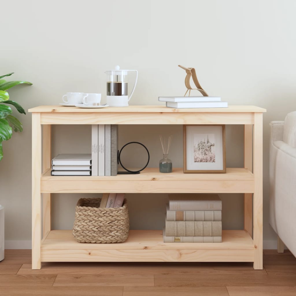 Mesa Consola Madera Maciza De Pino 110x40x74 Cm_1