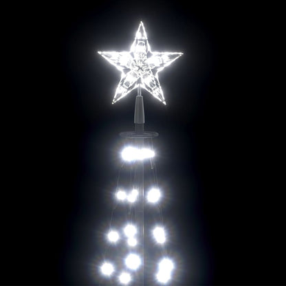 Vidaxl Árbol De Navidad Cónico 84 Led Blanco Frío 50x150 Cm_4