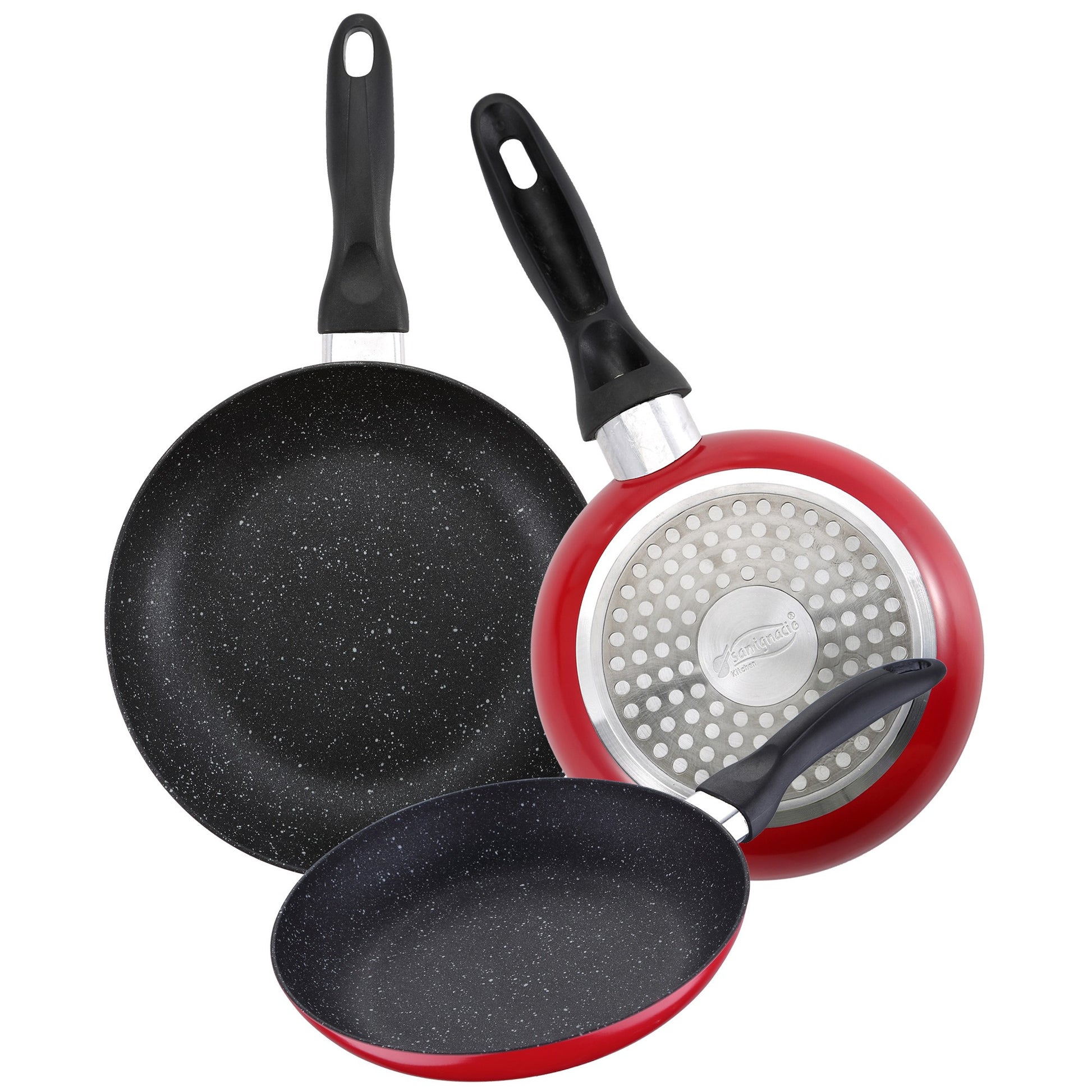 San Ignacio - Batería De Cocina 8 Piezas Y Juego De Sartenes En Rojo_3