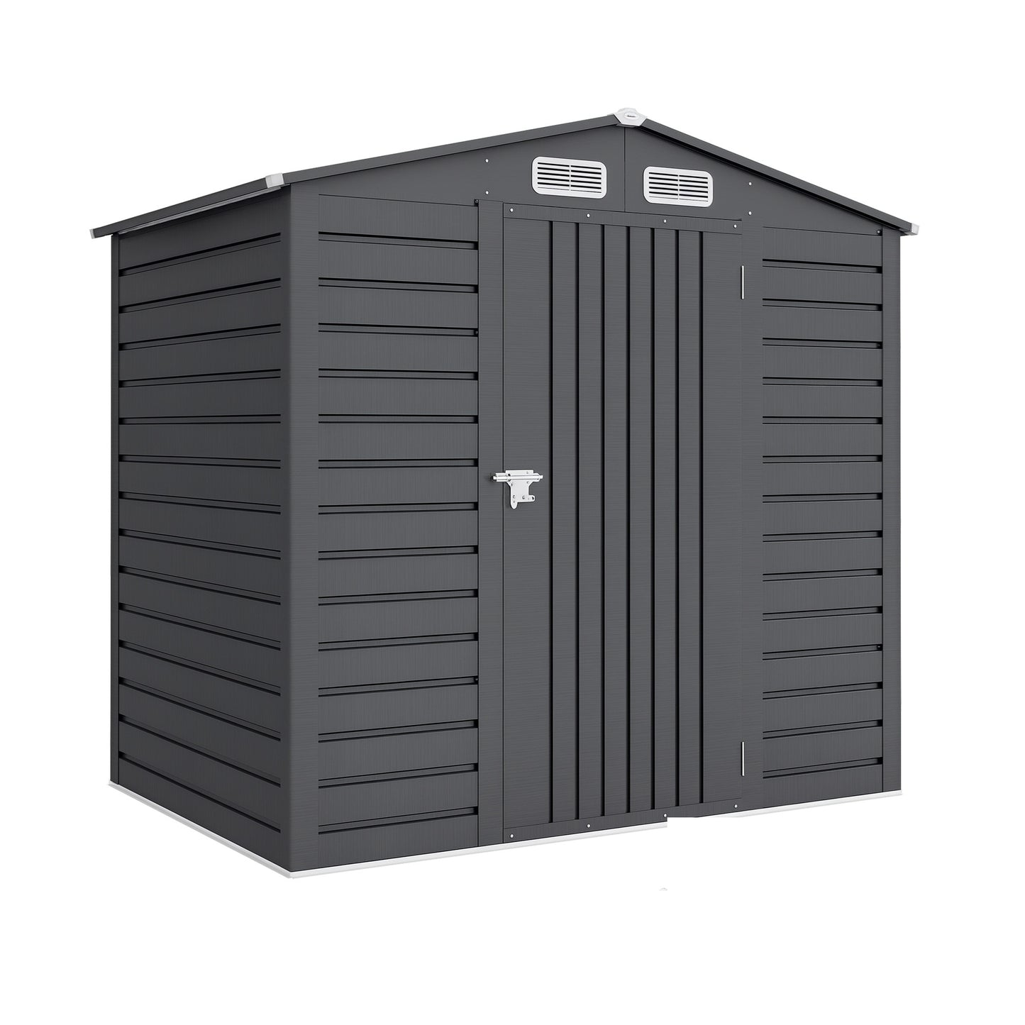 Outsunny Caseta De Jardín 190x131x188 Cm Con 2 Ventilaciones Y Puerta Gris_0