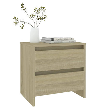 Mesita De Noche Madera Ingeniería Roble Sonoma 45x34,5x44,5 Cm_4