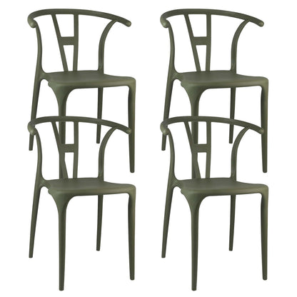 Pack 4 Sillas De Exterior Apilables Scarlett 75x52x49,5cm Thinia Home_0