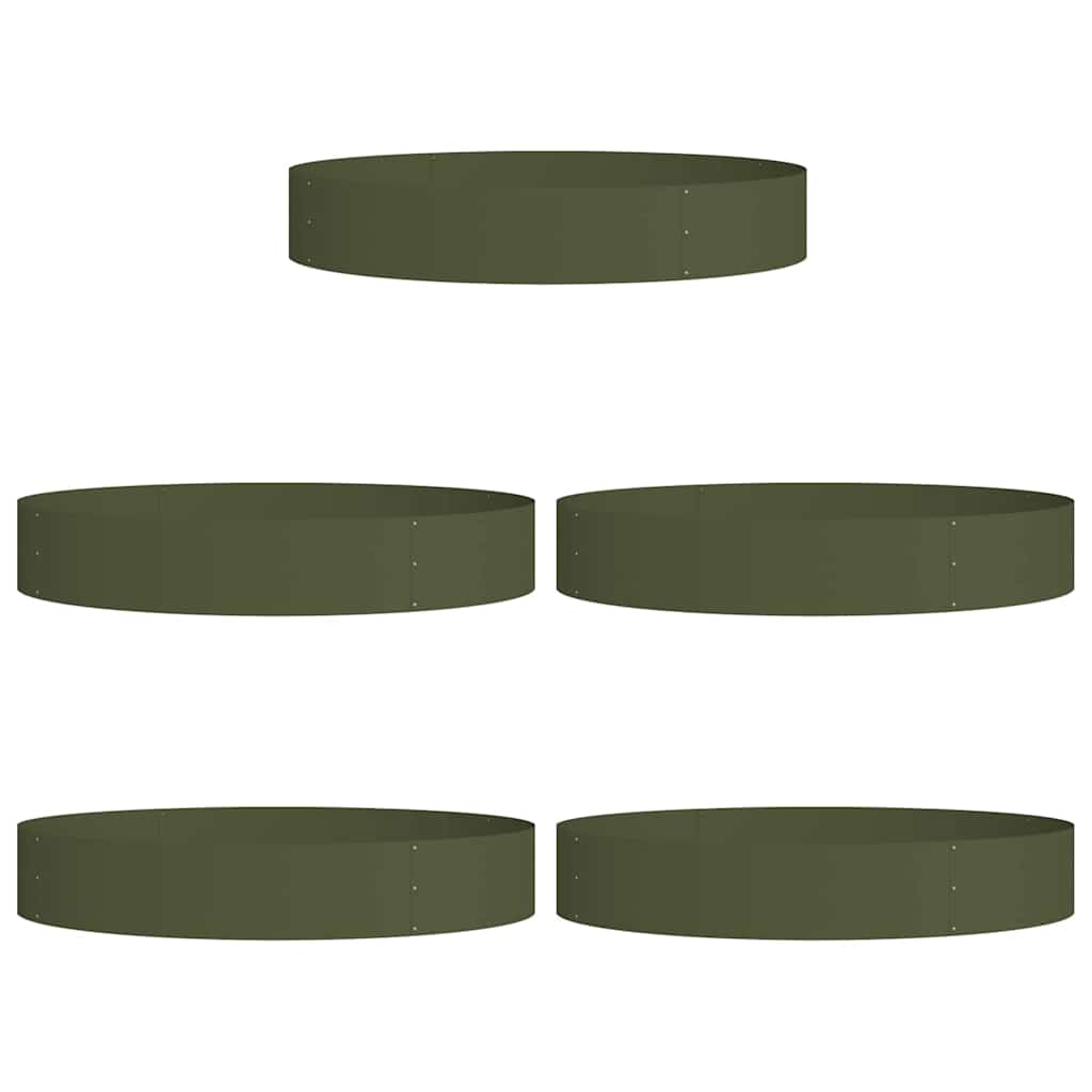 Anillo Para Maceta 5 Pcs Verde Oliva 120 X 120 X 20 Cm_0