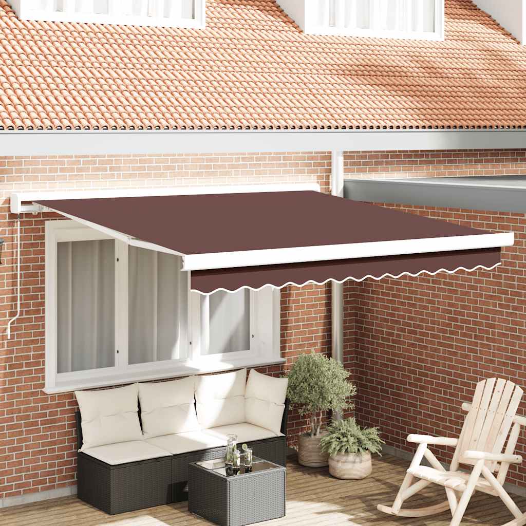 Toldo Retráctil Manual Marrón 300x250 Cm_1