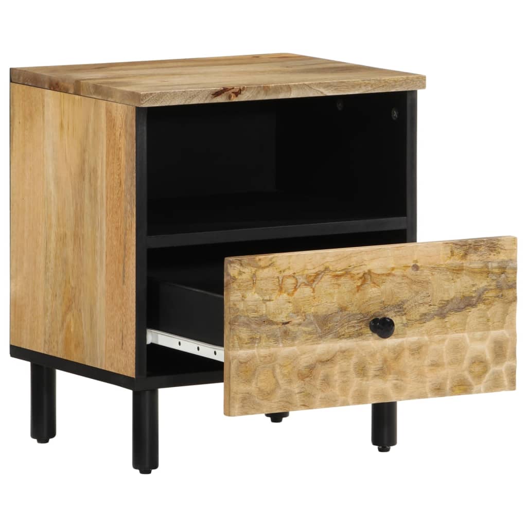 Mesitas De Noche 2 Uds Madera Maciza De Mango 40x33x46 Cm_1