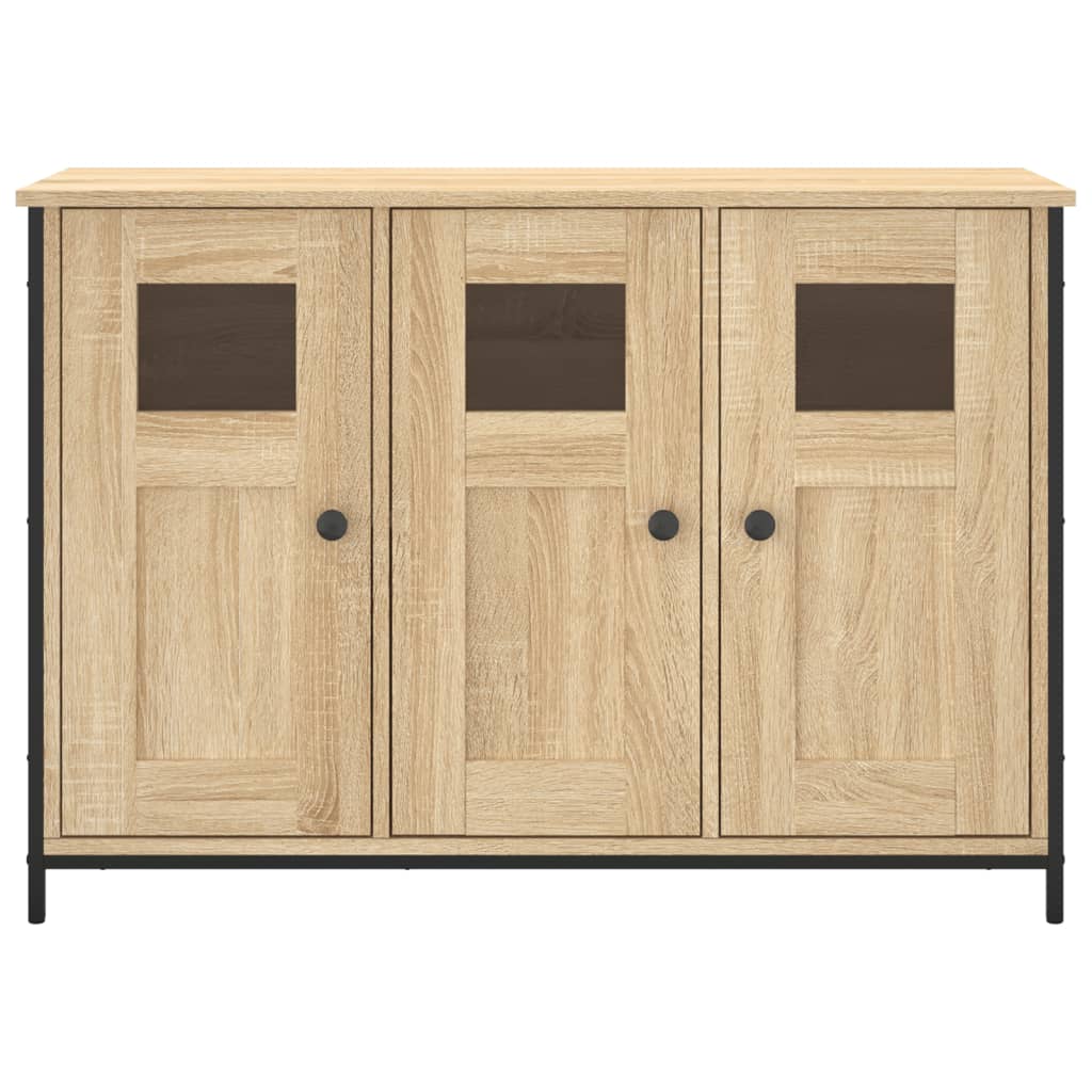 Aparador De Madera De Ingeniería Roble Sonoma 100x35x70 Cm / Vetonek_4