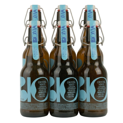 Kombucha Crystal Voice: Manzana, Melisa Y Salvia Pack 6 Botellas 330 Ml_0