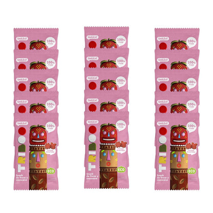 Pack 15x Snack de fresa y manzana ECO 25 g, Triboo
