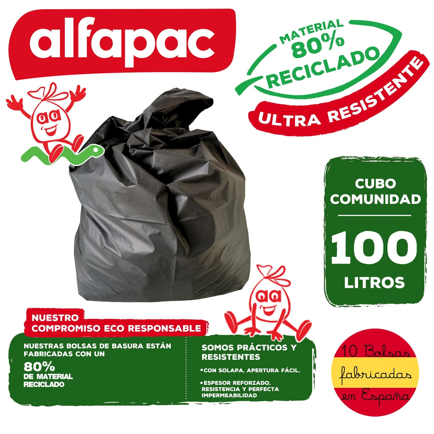 Pack De 50 Rollos De 10 Bolsas De Basura De 100l_1