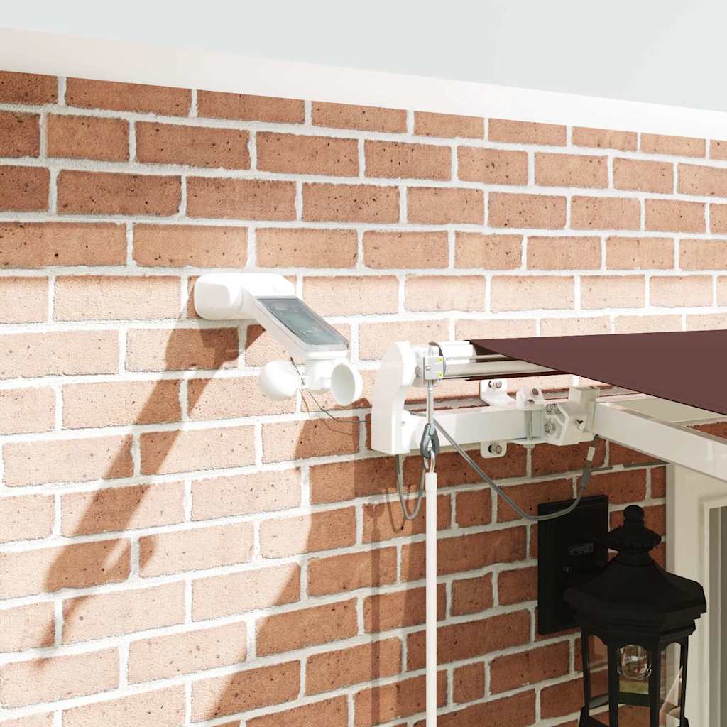 Toldo Retráctil Automático Con Luces Led Marrón 400x300 Cm_3