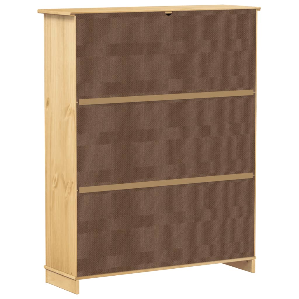 Mueble Zapatero Corona Madera Maciza De Pino 99x32x124,5 Cm / Vetonek_1