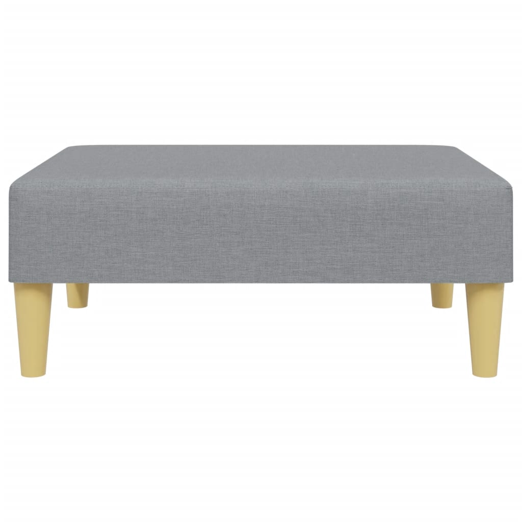 Sofá Cama De 2 Plazas Con Almohadas Y Taburete Tela Gris Claro / Vetonek_1