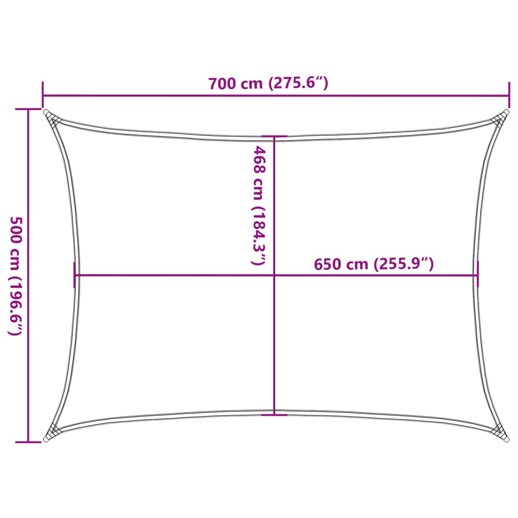 Vidaxl Toldo De Vela Poliéster Oxford 100% Arena 7x5 M_2
