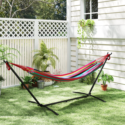 Outsunny Hamaca Con Soporte 310x117 Cm Hamaca De Camping Con Bolsa De Transporte_4