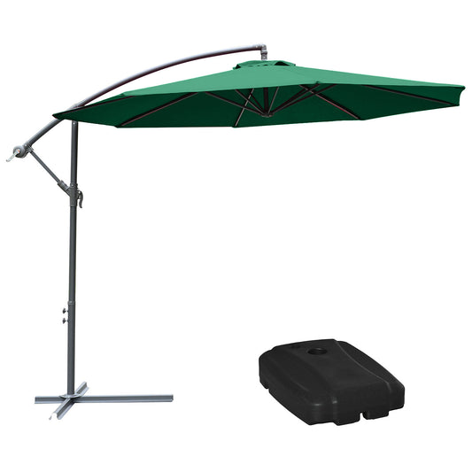 Outsunny Conjunto De Sombrilla Incluye 1 Sombrilla De Jardín Y 1 Base_0