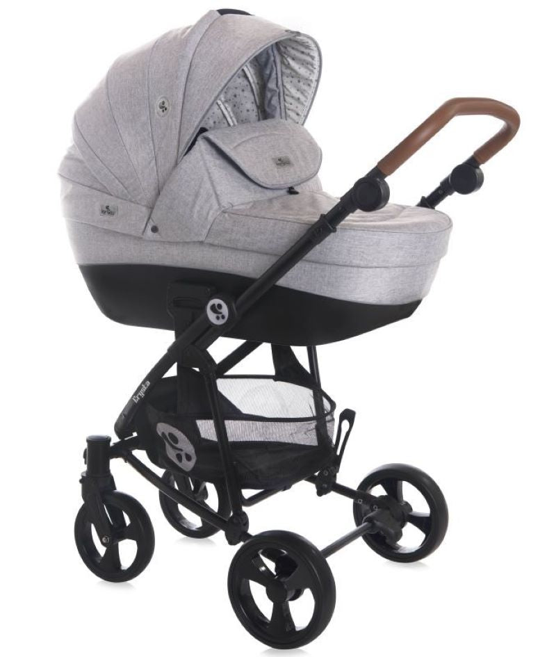 Carrito De Bebé Trio Con Capazo Duro Crysta Hasta 22 Kg Opaline Grey_1