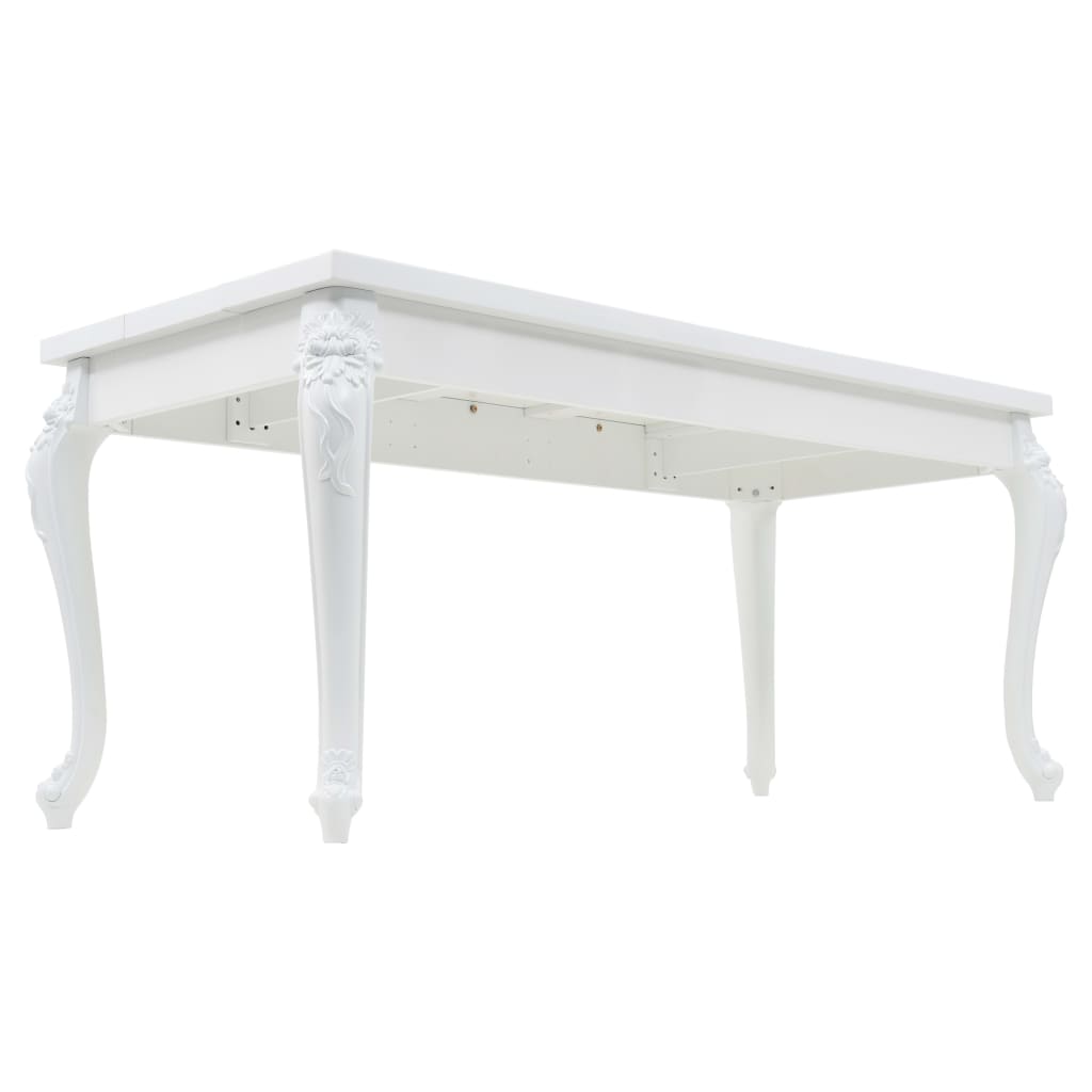 Mesa De Comedor Blanco Brillante 179x89x81 Cm_3