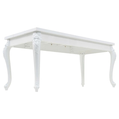 Mesa De Comedor Blanco Brillante 179x89x81 Cm_3