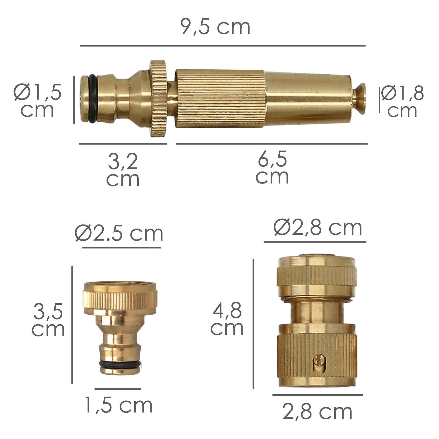 Set Riego 4 Piezas Para Mangueras 1/2 Fabricado En Laton,_1
