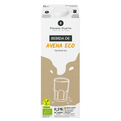 Pack 12x Bebida de Avena ECO Planeta Huerto 1L
