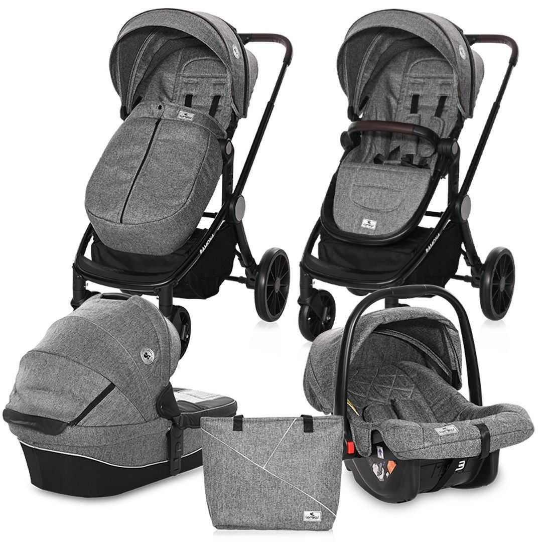 Carrito De Bebé Ramona Trío Capazo Duro Steel Grey_0