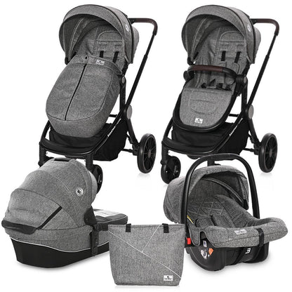 Carrito De Bebé Ramona Trío Capazo Duro Steel Grey_0