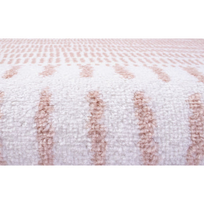 Alfombra De Salón Shaggy Rosa Motivo Geométrico Suave Pelo Largo 150x200cm- Decoración- Mobiliario De Hogar_1