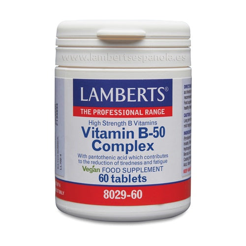 Complejo de Vitamina B-50 Lamberts, 60 tabletas