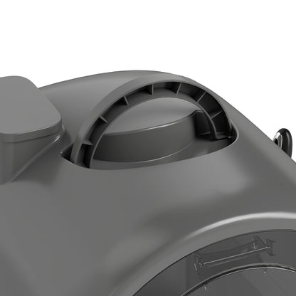 Pawhut Arenero Para Gatos Cubierto De Acero Inoxidable Con Pala Gris Oscuro_3