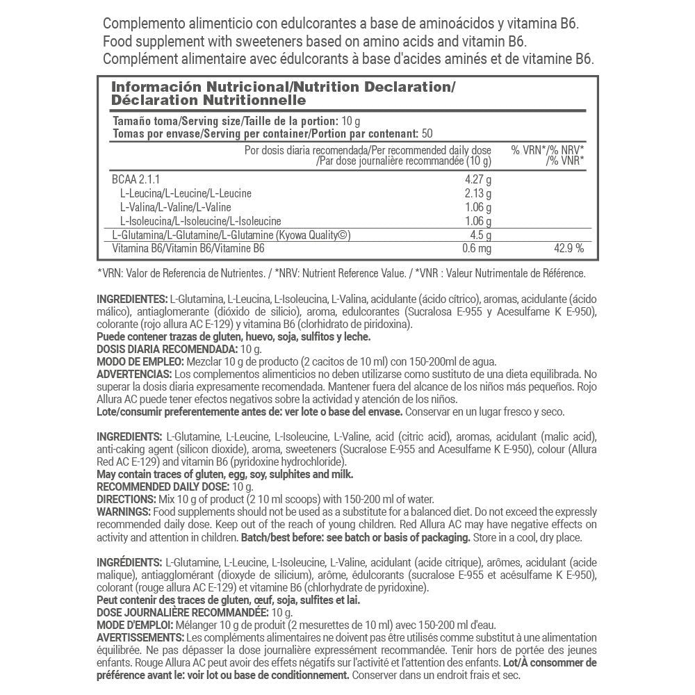Bcaa + Glutamina Kyowa® - 500g - Dracula Cherry - Mejora La Resistencia - Masmusculo_4