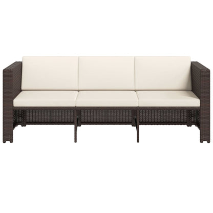 Vidaxl Set Muebles De Jardín 4 Piezas Y Cojines Ratán Sintético Marrón_5