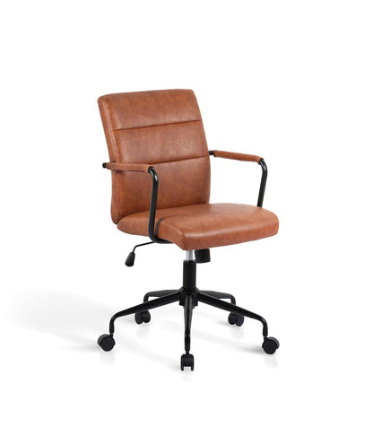 Silla Despacho Giratoria Elevable Acabado Polipiel Marrón, 64m(ancho) 91/99cm(altura) 70c_0