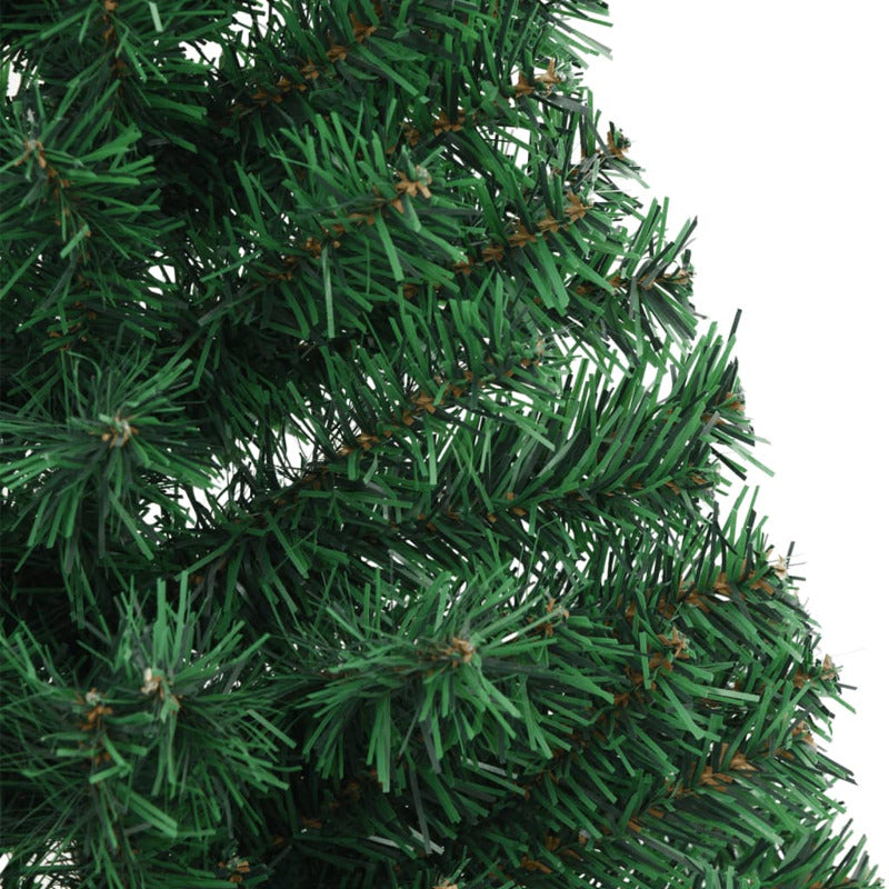Vidaxl Medio Árbol De Navidad Artificial Con Soporte Pvc Verde 120 Cm_5