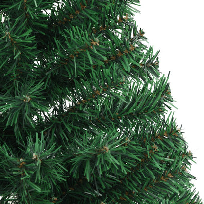 Vidaxl Medio Árbol De Navidad Artificial Con Soporte Pvc Verde 120 Cm_5