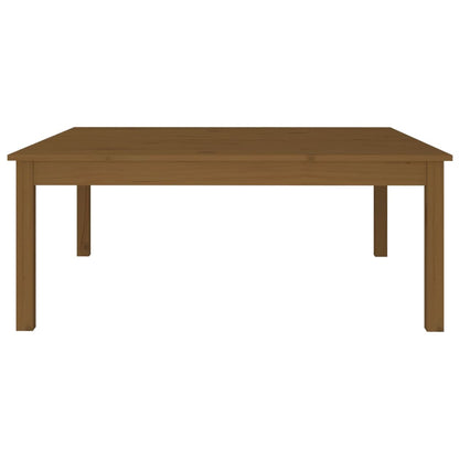 Mesa De Centro Madera Maciza De Pino Marrón Miel 100x100x40 Cm_1