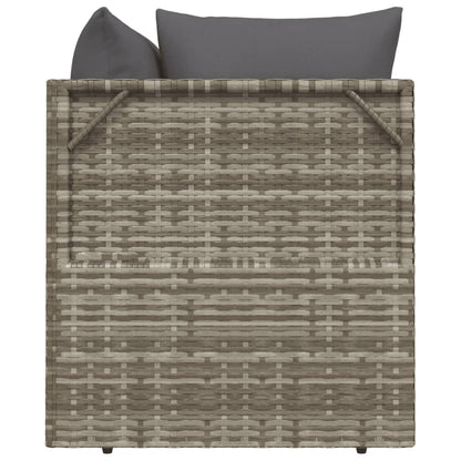 Vidaxl Set De Muebles De Jardín 3 Pzas Y Cojines Ratán Sintético Gris_4