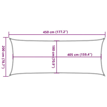 Vidaxl Toldo De Vela Rectangular Hdpe Gris Claro 160 G/m² 2x4,5 M_2