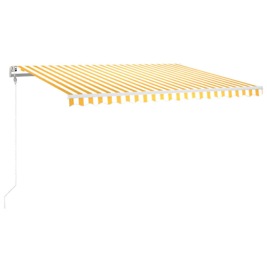 Toldo Automático Led Sensor De Viento Amarillo Blanco 400x300cm_0