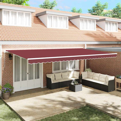 Toldo Retráctil Manual Burdeos 600x300 Cm_1