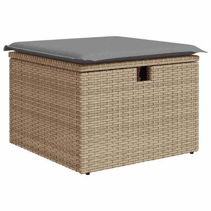 Juego De Sofás Jardín Con Cojines 6 Pzas Ratán Sintético Beige / Vetonek_1